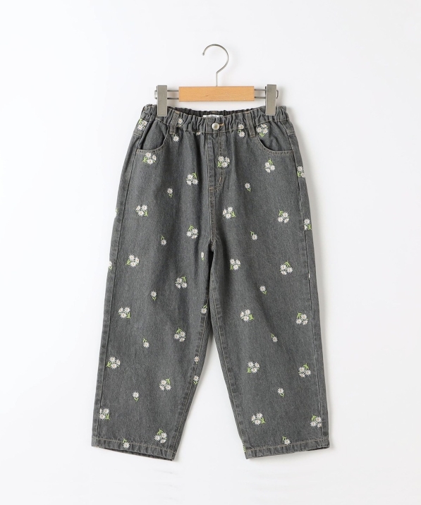SHIPS KIDS:90cm/フラワー エンブロイダリー デニム パンツ｜ SHIPS