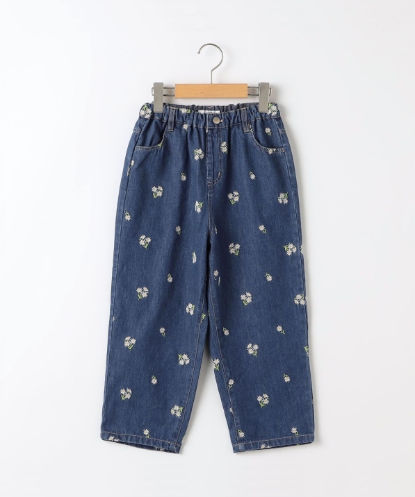 セール⚫︎UNIONINI⚫︎ テディベア刺繍のパンツ 10/12Y SHIPS KIDS:90cm/フラワー エンブロイダリー デニム パンツ｜ SHIPS