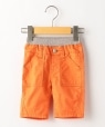 SHIPS KIDS:カラー 6分丈 ショーツ(80〜90cm) オレンジ