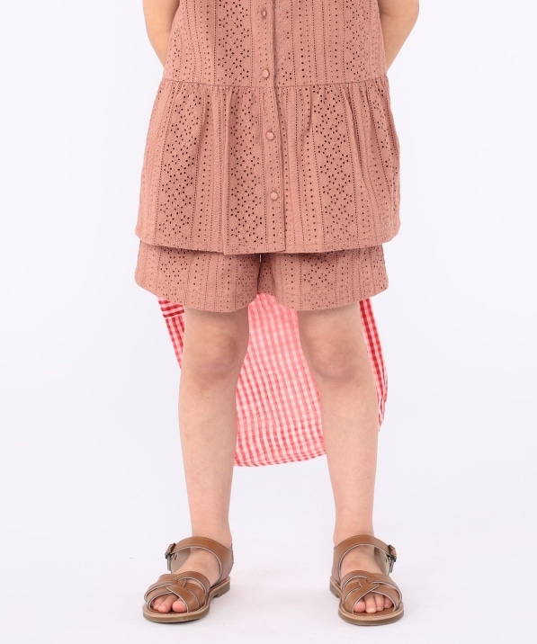 SHIPS KIDS:100�`130cm / ���[�X �V���[�g �p���c