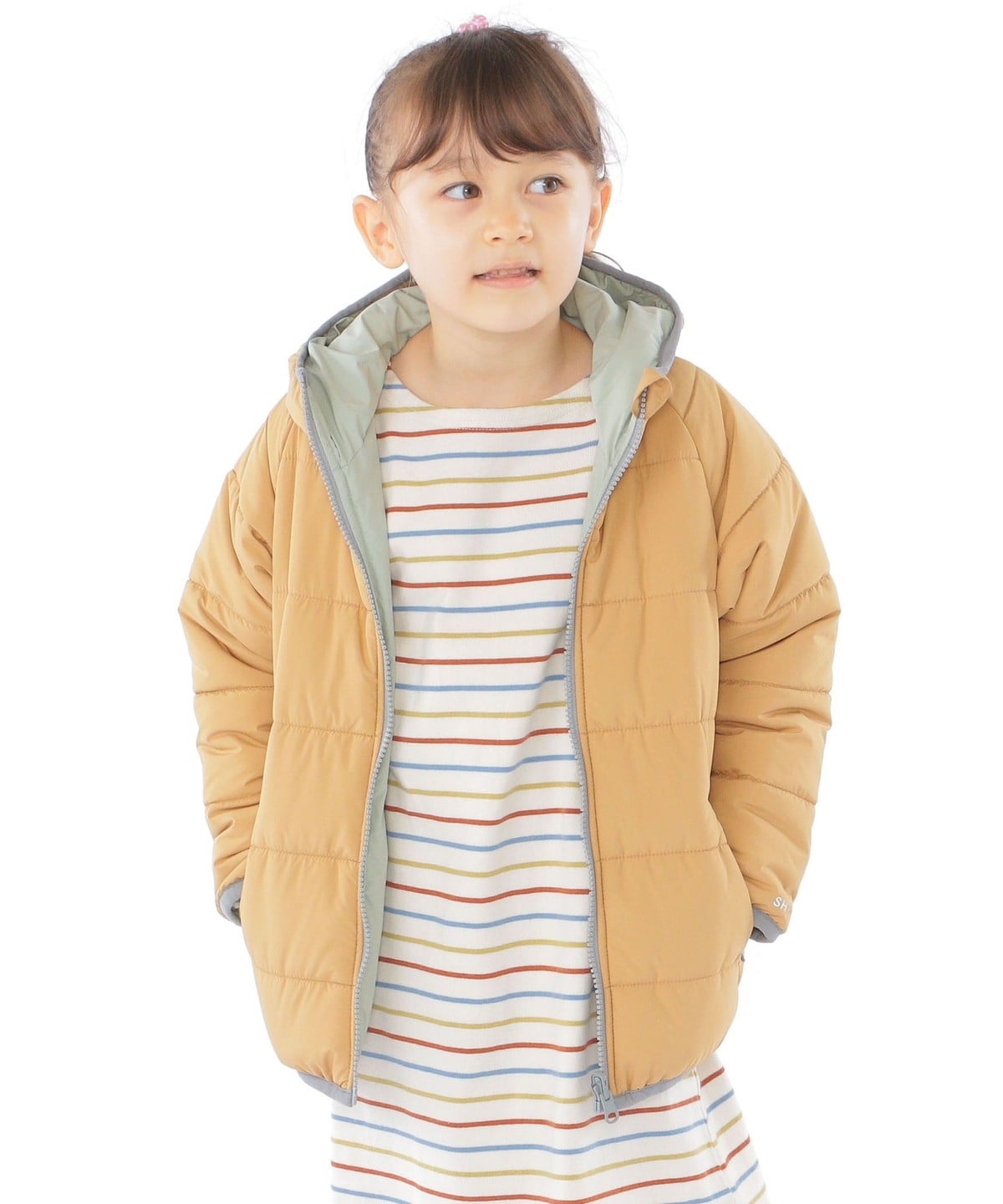 SHIPS KIDS:100～160cm / リバーシブル インサレーション ブルゾン