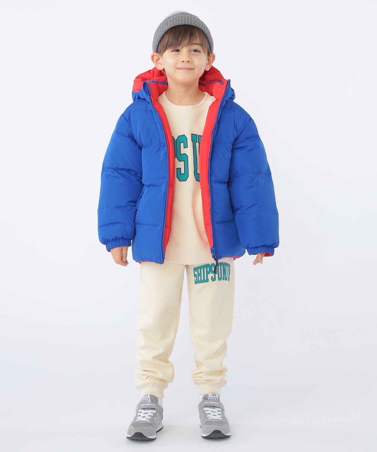 SHIPSの【冬物 新入荷!】■シップス/SHIPS kids■M ダウンジャケット/ジャンパー 緑×紺子供服 キッズ kids ジュニア 男の子 冬 otr 412132