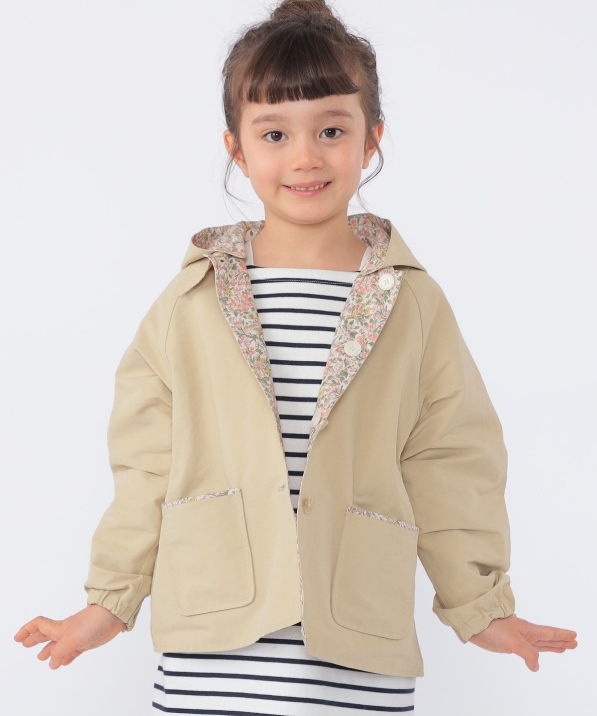 SHIPS KIDS:100�`130cm / ���o�e�B ���o�[�V�u�� �t�[�h �R�[�g