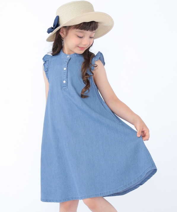 SHIPS KIDS:100～130cm /〈接触冷感〉ドライメッシュ デニム