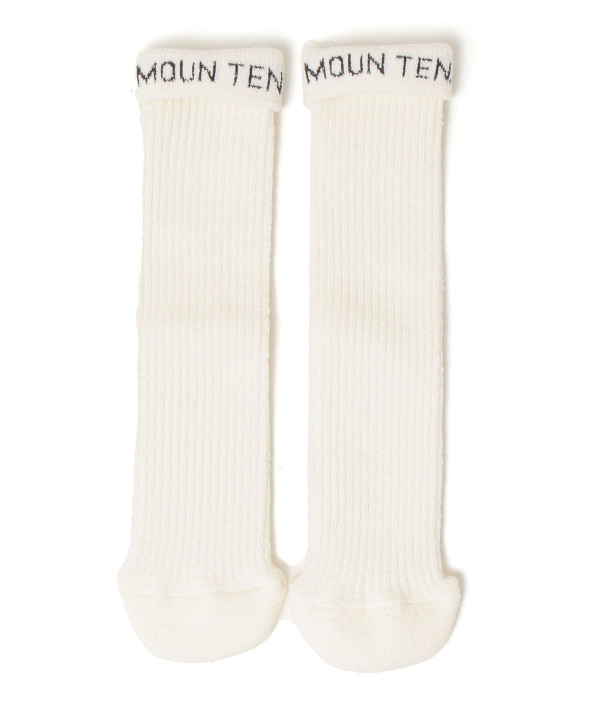MOUN TEN.:ロゴ チューブ ソックス ホワイト
