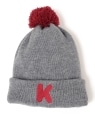 *THE PARK SHOP:KNIT COLLEGE 2WAY BEANIE トップグレー