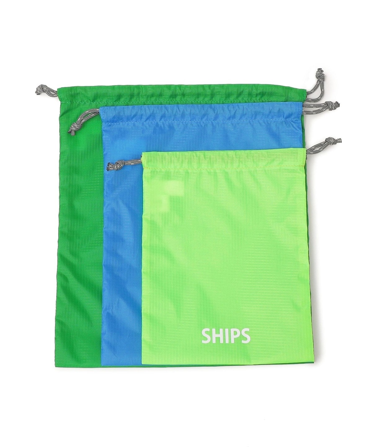 SHIPS KIDS:NEW 巾着 3点セット グリーン