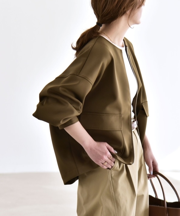 予約》quaranciel:〈洗濯機可能〉ダンボール ノーカラー コンパクト