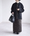 �s�\��tPURE WOOL �{�g���l�b�N �R�N�[�� �W�b�v �~�f�B �R�[�g