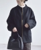 �s�\��tPURE WOOL �{�g���l�b�N �R�N�[�� �W�b�v �~�f�B �R�[�g