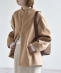 �s�\��tPURE WOOL �{�g���l�b�N �R�N�[�� �W�b�v �~�f�B �R�[�g