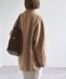 �s�\��tPURE WOOL �{�g���l�b�N �R�N�[�� �W�b�v �~�f�B �R�[�g