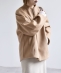 �s�\��tPURE WOOL �{�g���l�b�N �R�N�[�� �W�b�v �~�f�B �R�[�g