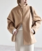 �s�\��tPURE WOOL �{�g���l�b�N �R�N�[�� �W�b�v �~�f�B �R�[�g