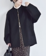 �s�\��tPURE WOOL �{�g���l�b�N �R�N�[�� �W�b�v �~�f�B �R�[�g �u���b�N