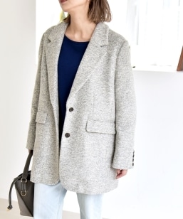 quaranciel:〈洗濯機可能〉ハンサム ダブルブレスト ブレザー