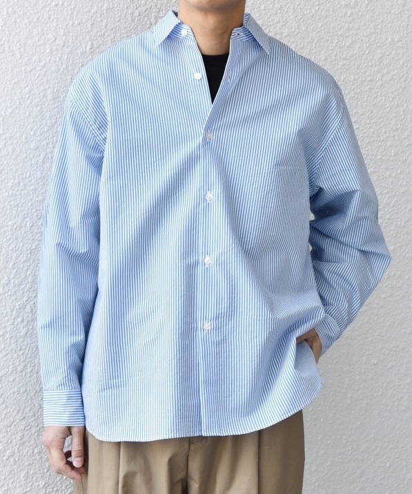 【5th Anniversary】カット開襟シャツ ライトブルー 夏服長袖開襟シャツ | ライトブルー - 警備服・警備用品の通販【COSMO