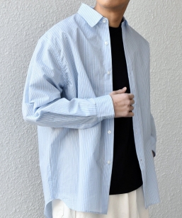 SHIPS any: JAPAN MADE �u���[ �X�g���C�v/�\���b�h ���M�����[�J���[ �V���c��