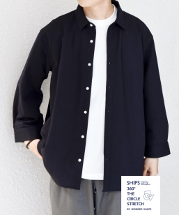 SHIPS any:�q�ڐG�⊴/�X�g���b�`�r360° THE CIRCLE STRETCH ���l�� �~�b�N�X 7���� ���M�����[ �V���c(�Z�b�g�A�b�v�Ή�)��