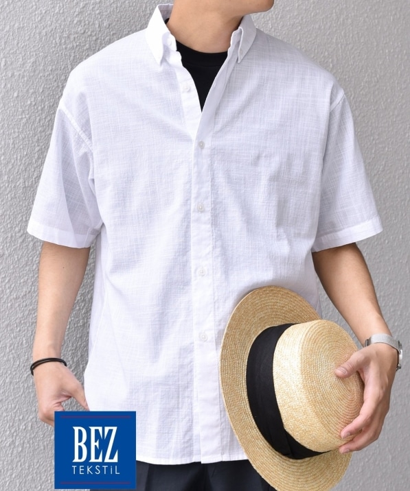 SHIPS any: BEZ TEXTILE マルチカラー ストライプ/ソリッド ボタン