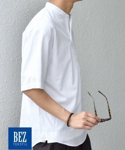 SHIPS any: BEZ TEXTILE �}���`�J���[ �X�g���C�v/�\���b�h �o���h�J���[ �v���I�[�o�[ �V���c��