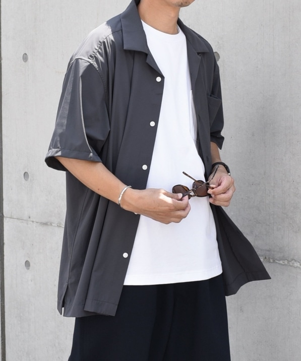 not convenientional ドレープシャツ WEB限定】SHIPS any: 〈洗濯機可能・軽量〉ストレッチ ナイロン