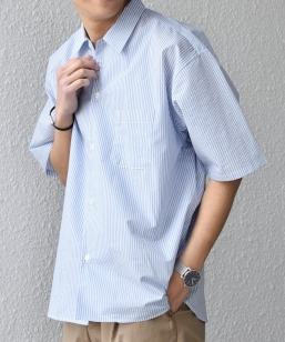 SHIPS any: JAPAN MADE �u���[ �X�g���C�v/�\���b�h ���M�����[�J���[ ���� �V���c��