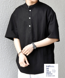 SHIPS any:�q�ڐG�⊴/�X�g���b�`�r360° THE CIRCLE STRETCH ���l�� �~�b�N�X �o���h�J���[ �v���I�[�o�[ �V���c(�Z�b�g�A�b�v�Ή�)��