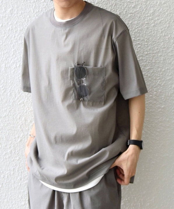 SHIPS any:〈接触冷感/UVカット〉VEILICE リラックス クルーネック