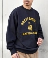 *SHIPS any: NATIONAL PARK プリント スウェット 23AW◇ ブラック