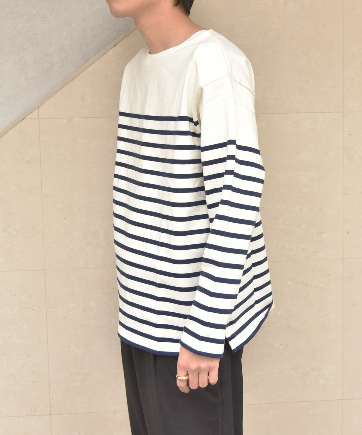 SHIPS any Standard: “COTTON USA” ボートネック ボーダー ロンT◇: T 