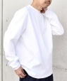 SHIPS any: スムースコットン クルーネック Tシャツ (ロンT)◇ ライトホワイト