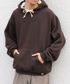 SHIPS any別注】RUSSELL ATHLETIC: ワンポイント ロゴ 裏起毛 プル