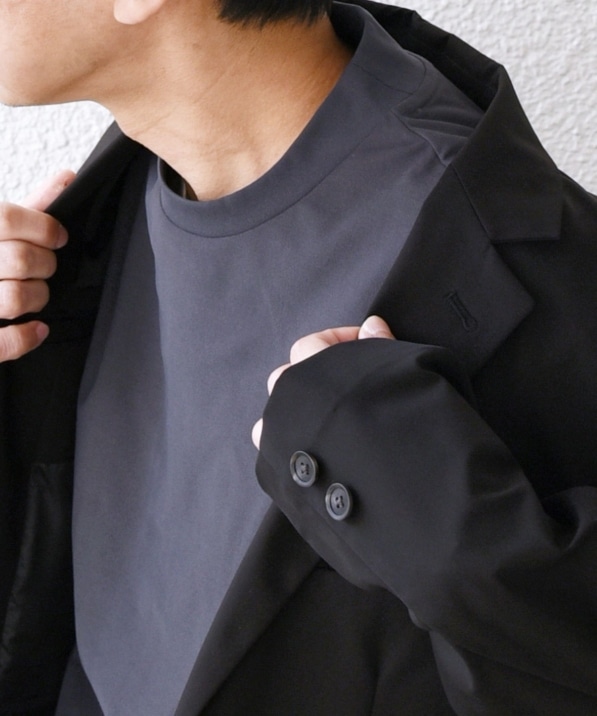 SHIPS any: SOLOTEX(R) バックピケ スロープネック ジャケット Tシャツ