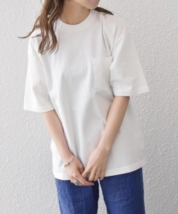 "SHIPS any: ""COTTON USA""  �w�r�[�E�F�C�g �N���[�l�b�N �|�P�b�g T�V���c"