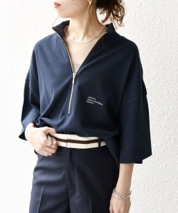 SHIPS any: COTTON USA �����|�C���g ���S �n�[�t�W�b�v T�V���c��