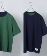 SHIPS any: コットンコーマ天竺 リバーシブル 半袖 Tシャツ セットアップ ◇ グリーン