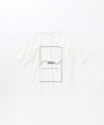 NANGA: DRY MIX フレーム ロゴ プリント 半袖 Tシャツ ホワイト