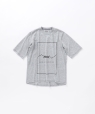 NANGA: DRY MIX フレーム ロゴ プリント 半袖 Tシャツ ライトグレー