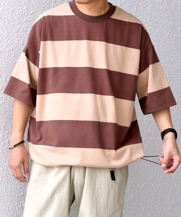 SHIPS any: ワイド カラー ボーダー スピンドル Tシャツ◇｜ SHIPS