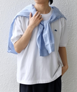 �ySHIPS any�ʒ��zLACOSTE: �����|�C���g ���S �s�P �N���[�l�b�N T�V���c 26SS��