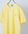 【SHIPS any別注】LACOSTE: PIQUE クルーネック Tシャツ◇ イエロー