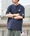 【SHIPS any別注】MLB: バッターマン ワンポイント 刺繍 /袖プリント Tシャツ◇