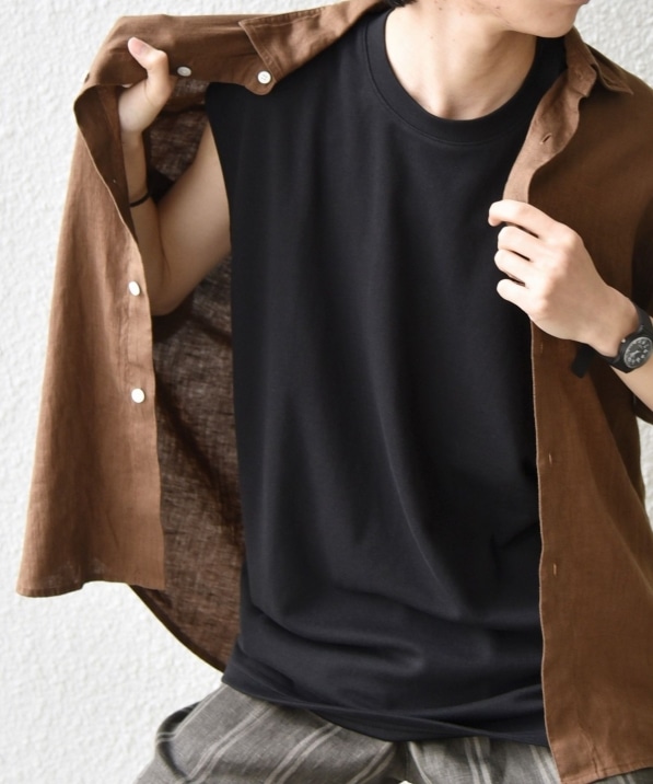 SHIPS any:〈接触冷感〉COOL TOUCH スムース リラックス ノースリーブ