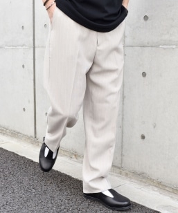 BATEAUX DE SHIPS ワイドテーパード トラウザーズ　ストライプ BATEAUX DE SHIPS: ツイード ワイドテーパード トラウザーズ