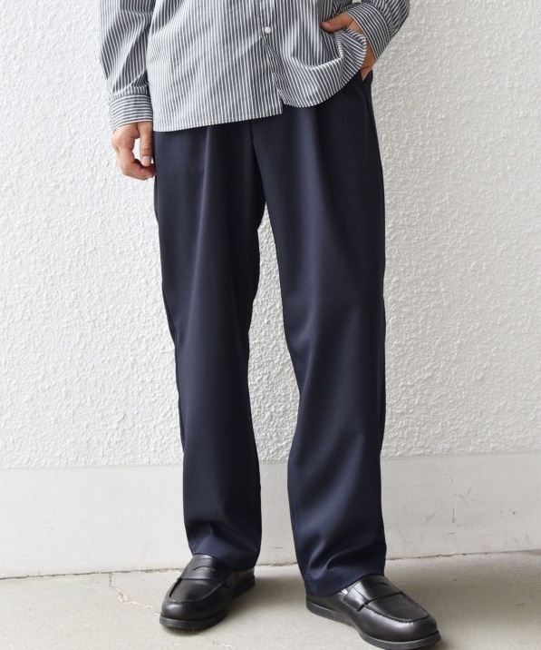 SHIPS any:〈洗濯機可能/抗ピリング〉ウールライク 2プリーツ