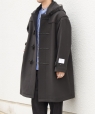 PURE WOOL MELTON �_�b�t�� �R�[�g 26AW�� �`���R�[���O���[