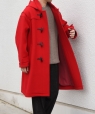 PURE WOOL MELTON �_�b�t�� �R�[�g 26AW�� ���b�h