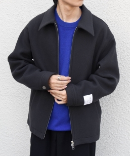 PURE WOOL MELTON �����b�N�X �W�b�v�A�b�v �u���]����