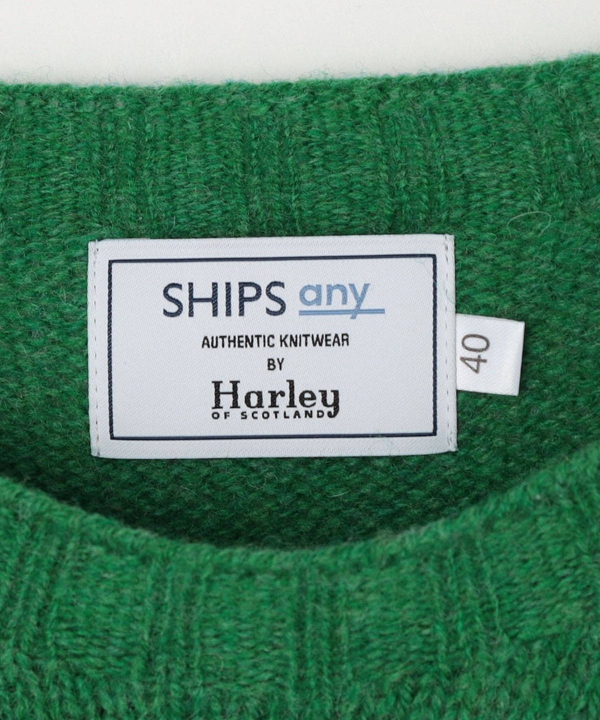 SHIPS any別注】Harley of Scotland: シェットランドウール セーター